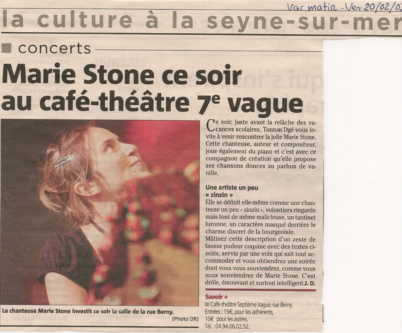 Article Var matin - 2009